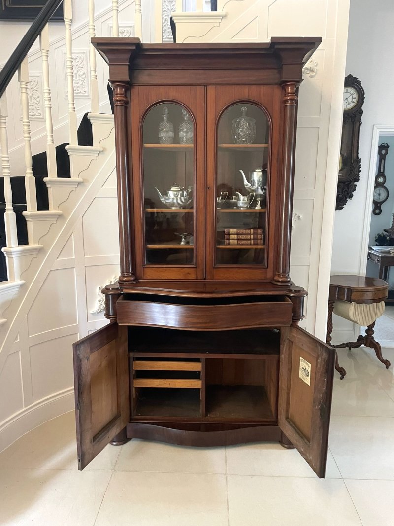 Quality Antique Victorian Mahogany Bookcase - Image 3